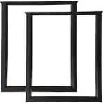CVTdesign Masa Ayağı Ahşap Masif Kütük Çalışma Yemek Masası Ayakları 60X70 cm Metal Ayak