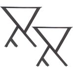 CVTdesign Metal Ayak Ahşap Masif Kütük Bilgisayar Çalışma Yemek Masası Ayağı
