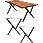 CVTdesign Metal Masa Ayağı Ahşap Masif Çalışma Yemek Masası Ayağı Pingolu Metal Masa Ayakları