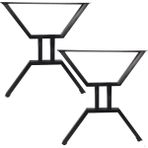 CVTdesign Metal Masa Ayakları Ahşap Masif Bilgisayar Çalışma Yemek Masası Ayağı Pingolu Metal Ayak