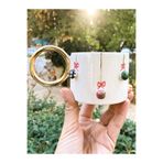 CW Celine's Wonders 24 Ayar Altın Dekorlu, Bonibon Kabartmalı, El Yapımı, Hediyelik Mug, 220 ml