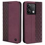 CXTCASE Xiaomi Redmi Note 13 için cep telefonu kılıfı, deri kılıf kapaklı kılıf, Xiaomi Redmi Note 13 için, poliüretan deri, darbeye dayanıklı manyetik koruyucu kılıf, Xiaomi Redmi Note 13 için, şarap