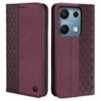 CXTcase Xiaomi Redmi Note 14S 4G için cep telefonu kılıfı, deri kılıf, kapaklı kılıf, poliüretan deri, darbeye dayanıklı, manyetik koruyucu kılıf, Xiaomi Redmi Note 14S 4G için, şarap kırmızısı