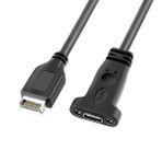 CY Kablo USB 3.1 Ön Panel Başlığı Tip-E 20Pin USB-C Tip-C Dişi Uzatma Kablosu Panel Montaj Vidalı Tek Bağlantı Noktası