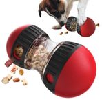 CYBERNOVA İnteraktif Köpek Oyuncakları, Ödül Dağıtıcı ve Tüm Köpekler için Ayarlanabilir Yavaş Besleme Topu, Doğayı Canlandırıcı ve Köpek Zekasını Geliştirici (Kırmızı-Siyah)