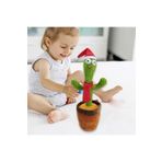 CYBERON Konuşan Dans Eden, Müzikli Işıklı Saksı Kaktüs Peluş Oyuncak Ses Taklitçi