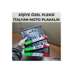 CybillStore Kişiye Özel İtalya Tasarım Pleksi Motosiklet Plaka Altlığı