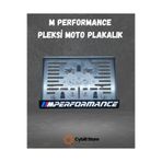 CybillStore M Motosiklet Pleksi Plakalık Altı Parlak Pleksi Lazer Kesim Dayanıklı Tasarım 15x25 cm