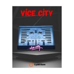 CybillStore Vice City Kabartmalı Motosiklet Pleksi Plakalık Altı Parlak Pleksi Lazer Kesim Dayanıklı 15x25 cm