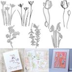 CYFUN DESIGN 5 adet çiçekler kart yapımı için ölür DIY Scrapbooking kardelen çiğdem çiçeği Metal kesme kağıt işçiliği için ölür el yapımı el sanatları Scrapbooking malzemeleri kabartma şablon kalıp kesimleri