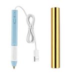 CYFUN DESIGN Isı Folyo Kalem ve Isı ile Etkinleştirilen Folyo Rulo Setleri Kart Yapımı Koleksiyon Defteri Alet Kitleri Kaligrafi Uç Scrapbooking Çizim Kalemi USB Kablosu DC5V