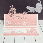 CYFUN DESIGN Örgü yün top Metal kesme kart yapımı için ölür DIY Scrapbooking kabartma şablon kalıp kesimler yumruk şablon kalıpları sanat el sanatları Scrapbooking malzemeleri el yapımı el sanatları