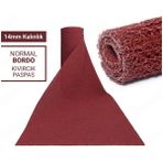 Cyh 120 x 1400 cm Bordo Kıvırcık Paspas-Halı Kaymaz Yolluk Lidya 14MM