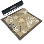 CYHTYM Mahjong kare paspası, kauçuk sırtlık, kalın masa örtüsü, kaymaz masa örtüsü, poker ve fişler için masa paspası (yeşil, 60 cm/23,6 inç)