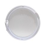 CYHTYM Sürgülü pencere, yuvarlak döner kulübe penceresi, çizgili sertleştirilmiş cam, görüş engelleyici havalandırma, dekoratif portmanto, metal sap (60 cm/23,6 inç)