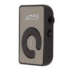 Cyllde Arkadan Klipsli Oynatıcı, Li Ion Pil 90mAh Arkadan Klipsli Mp3, Arkadan Klipsli Tasarım Hafıza Kartı Yuvası Hafif Küçük Boy, Arkadan Klipsli Mp3'ler Için, Seyahat Sporları Için Uygun(Siyah)