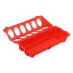 Cyllde Kümes Hayvanı Yemliği Flip Top Tavuk Ördek Yavrusu Kuş Güvercin için Çok Amaçlı 12 Delikli Kalınlaştırılmış Küçük Kümes Hayvanı Besleme Tepsisi