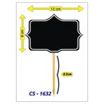 Cys Etiket CYS-1632 Ahşap Saplamalı Pvc Yaz Sil Reyon Fiyat Etiketi 8X12 cm 10'lu Paket - 18S-Siyah