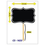 Cys Etiket CYS-1633 Ahşap Saplamalı Pvc Yaz Sil Reyon Fiyat Etiketi 8X12 cm 10'lu Paket - 18S-Siyah
