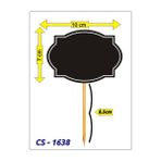 Cys Etiket CYS-1638 Ahşap Saplamalı Pvc Yaz Sil Reyon Fiyat Etiketi 7X10 cm 10'lu Paket - 18S-Siyah