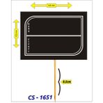 Cys Etiket Cys 1650 Siyah Pvc Tahta Çubuk Batırmalı Yazılıp Silinebilir Etiket 105 x 145 mm 10AD. - 18S-Siyah - 10 Adet