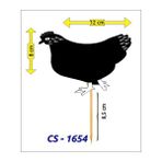 Cys Etiket CYS-1654 Ahşap Saplamalı Tavuk Pvc Yaz Sil Reyon Fiyat Etiketi 8X12 cm 10'lu Paket - 18S-Siyah