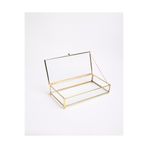 Cyz Home Amara Dekoratif Cam Kutu 25x14x7