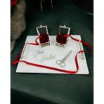 Cyz Home Grace Beyaz Nişan Tepsi - Gümüş