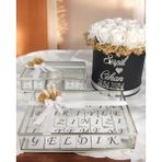 Cyz Home Stella Gümüş Kız İsteme Çikolatası ve İsteme Çiçeği Seti