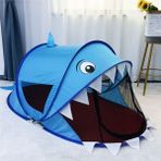 Cz Karikatür Çocuk Katlanabilir Çadır Kapalı Oyuncak Evi Kaplan Dinozor Tek Boynuzlu At Bebek Oyun Evi Oyunu Top Havuzu (Yurt Dışından) - Beyaz - Mavi