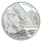 Czech Mint 1 Ons Czech Lion 2023 Hologram Kaplama 999.0 Gümüş Sikke Coin