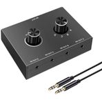 Czhxtqz 4 portlu anahtarı, 3,5 mm anahtarı, stereo AUX seçici, 4 giriş, 1 çıkış/1 giriş, 4 çıkış, anahtarı kutusu