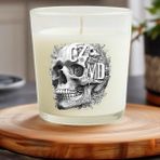CZMD Anatomical Naturel Soya Wax Cam Mum 300 ml – El Üretimi Dekoratif Mum - Beyaz