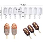 D 4/8 Delik Dondurma Kalıp Gıda Sınıfı Silikon Buz Pop Küp Popsicle Kalıp Sopalarla Tatlı Dıy Magnum Kek Kalıbı Dondurma Yapma Makinesi (Yurt Dışından) - Ice Cream Tubs - Renkli
