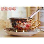 D Avrupa Kraliyet Sarayı Kemik Çini Kahve Seti Lüks Porselen Çay Seti Seramik Çay Fincanları Tabağı Kaşık Drinkware Coffeeware (Yurt Dışından) - 1 Adet - Renkli - 1 lt