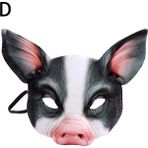 D Cadılar Bayramı 3D Hayvan Kaplan Domuz Yarım Yüz Maskesi Masquerade Parti Topu Maskesi Cosplay Kostüm Sahne (Yurt Dışından) - Renkli - Yok