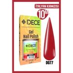 d dece Dece Kalıcı Oje UV LED D077 (KIRMIZI SERİSİ) 10ml