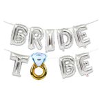 D-FLIFE Bride to be Balloon Jumbo Folyo Balon El Yazısı Harf Dev Kutlama Balon Romantik Düğün Gelin Partisi Nişan Parti Dekorasyonu 50 cm (Gümüş)