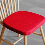 D-Form Kaymaz, Rahat Koltuk Minderi, Çıkarılabilir Yıkanabilir Sandalye Pedi, İç ve Dış Mekan Kullanımı için Düz Renk Yer Minderi (40 x 38 x 33 x 5 cm Kırmızı)