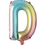 D Harf Gökkuşağı Folyo Balon16 İnç 36 cm