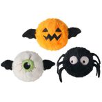 D KING D KING 3Pack Gıcırtılı Köpek Topları, 2'si 1 arada Komik Köpek Topu Oyuncakları, Küçük Orta Köpekler için Doğum Günü Köpek Oyuncağı (Cadılar Bayramı Topu)