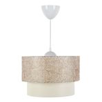 D-Light Melon Kırçıllı Beyaz Avize