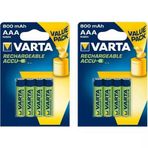 D-Light Varta Şarjlı Kalem Pil 8 Adet Aaa 800 Mah