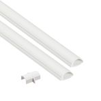 D-Line 31,5 inç TV Kablosu Gizleyici, Patentli Yarım Yuvarlak Kablo Kapağı, Duvara Monte TV Tellerini Gizleyin, Menteşeli Tek Parça Kablo Kapatıcı, Yapıştırıcı, Dekoratif Kanal - 2X 2 cm G x 0,39 cm Y