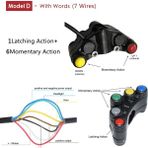 D Modeli Stili 12V Alüminyum Alaşımlı Motosiklet Anahtarları Gidon Montaj Far Dönüş Sinyali Sis Farları Korna Açık Kapalı Başlatma Öldürme Anahtarı (Yurt Dışından) - Motosiklet elektrik sistemi