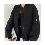 D Mores Style Trend Bomber Mont - 031-Siyah