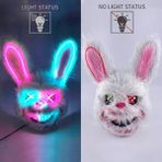 D Tipi Işık ile Cadılar Bayramı Korkunç Maske Ayı Beyaz Tavşan Tavşan Maskesi Kanlı Peluş Kafa Maskesi Cosplay Kostüm Sahne Korku Parti Kahverengi Ayı Maskesi (Yurt Dışından) - Renkli - Yok