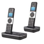 D1002 TAM-D 2 Ahizeli Telesekreterli Kablosuz Telefon Arayan Kimliği/Bekleyen Çağrı 1,6 inç LCD 3 Satır Ekran Şarj Edilebilir Piller Ofis Ev Konferansı için 16 Dil Desteği