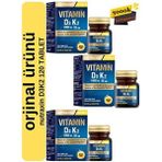 D3K2 120 Tablet 3'lü - 1000 Iu D3 Vitamini, 25 Mcg K2 Vitamini - Aromasız