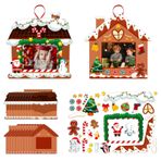 D4DREAM Çocuklar için Noel El Sanatları Noel Resim Çerçevesi El Sanatları Kitleri Kendin Yap Noel Süsleri Noel Zencefilli Kurabiye Şekeri Noel Partisi Malzemeleri için Zanaat Sanat Projesi Ev Sınıf